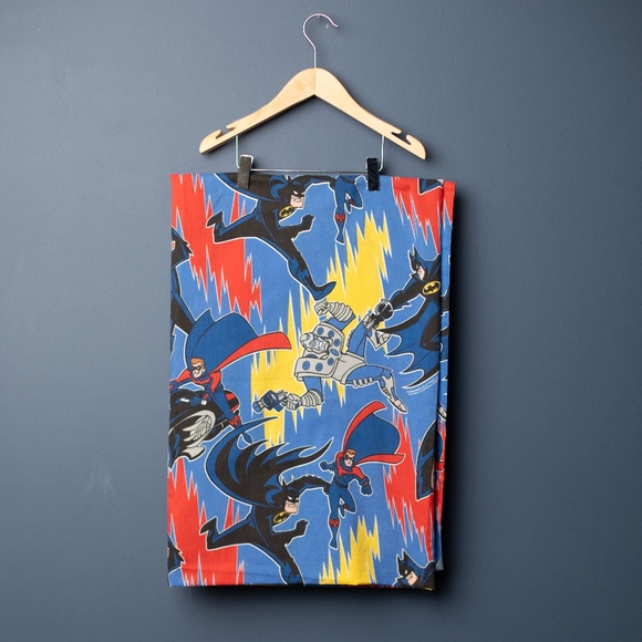 VINTAGE 1996 Batman and Robin twin flat sheet - Picture 1 of 3
